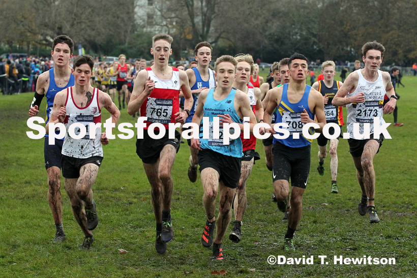 Mens under-17s, 2019 European Cross Country Trials and British Cross Challenge, Sefton Park, Liverpool.  Photo: David T. Hewitson/Sports for All Pics